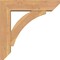 Ekena Millwork Thorton Slat Smooth Bracket w/ Offset Brace, Western Red Cedar, 5 1/2"W x 20"D x 20"H BKT0604X20X20THR06SWR - alternate 3